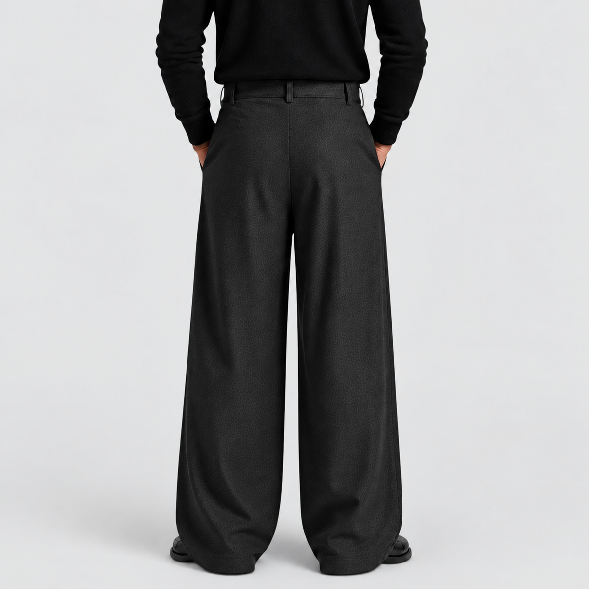 Men's Straight-Leg Pleated Tailored Trousers — view 3