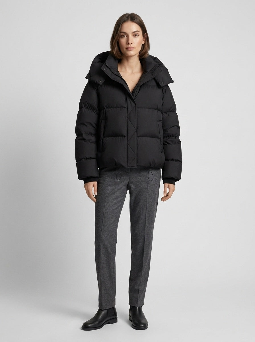Aeron | Women's Cropped Puffer Jacket with Drawstring Hem