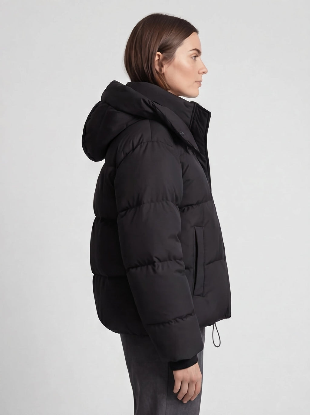 Aeron | Women's Cropped Puffer Jacket with Drawstring Hem