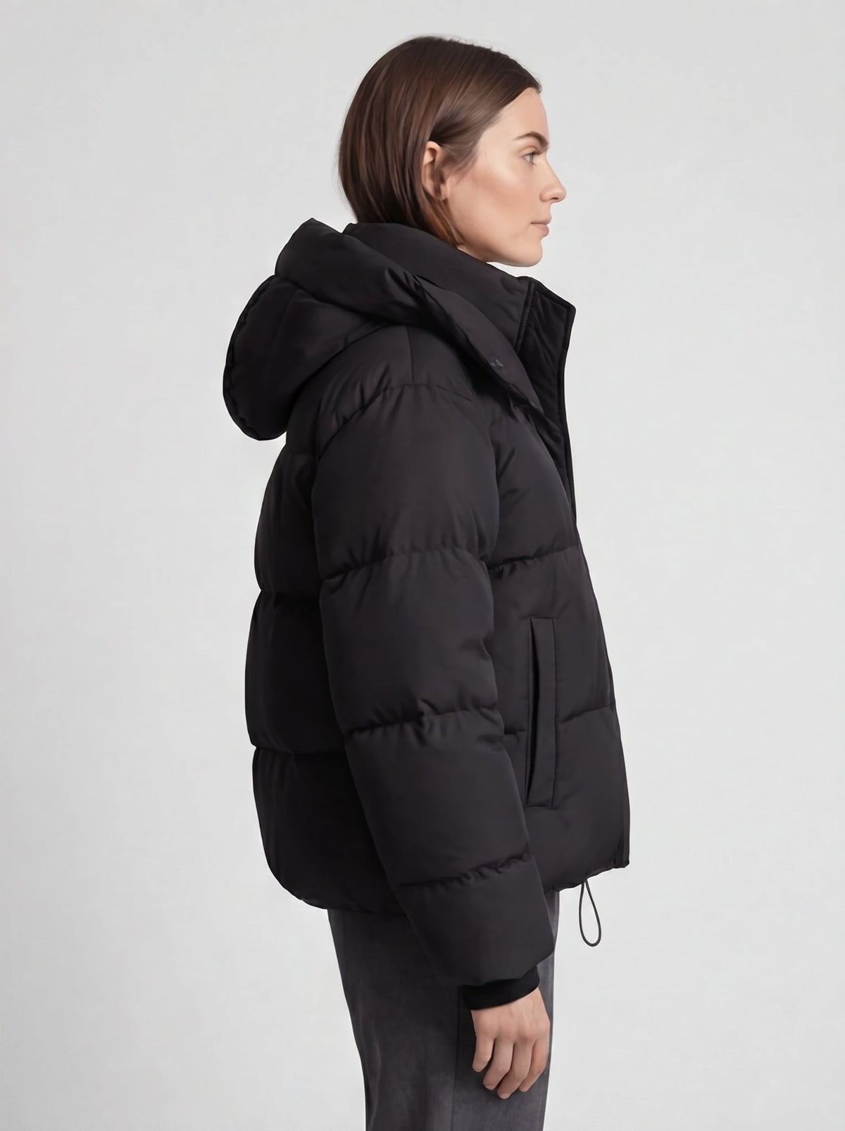 Aeron | Women's Cropped Puffer Jacket with Drawstring Hem