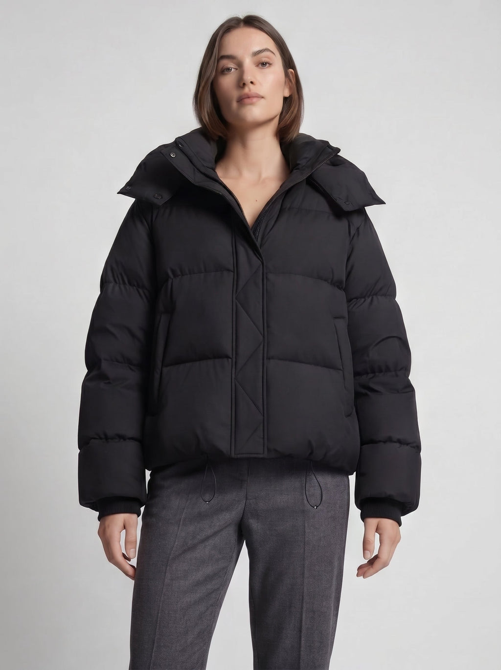 Aeron | Women's Cropped Puffer Jacket with Drawstring Hem