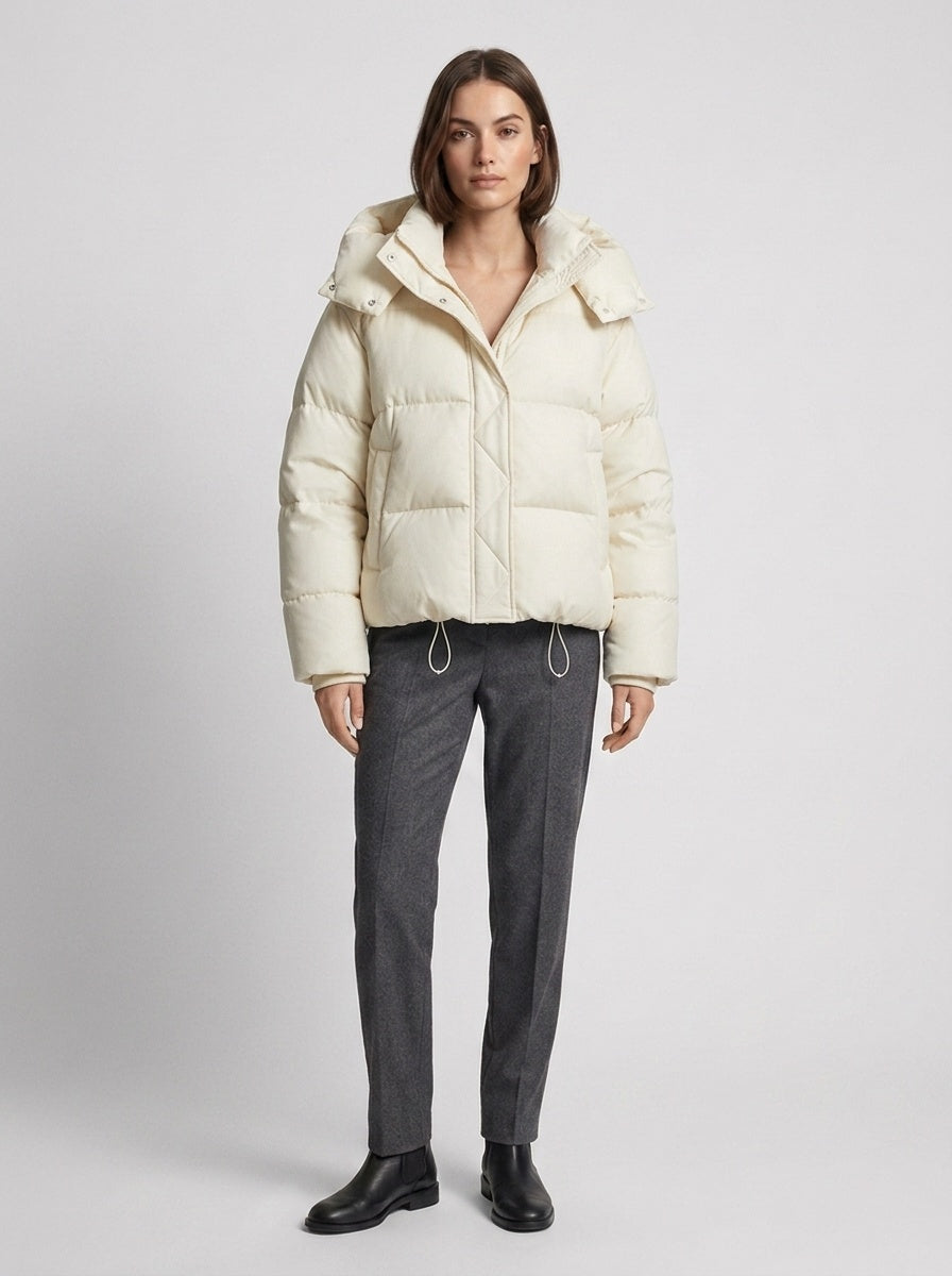 Aeron | Women's Cropped Puffer Jacket with Drawstring Hem