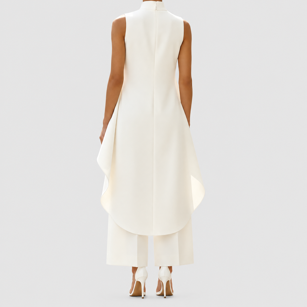 Women's High-Neck Top and Wide-Leg Trouser Set — view 2