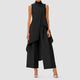 Alessia | Women's High-Neck Top and Wide-Leg Trouser Set