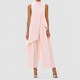 Alessia | Women's High-Neck Top and Wide-Leg Trouser Set