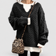 Alethea | Women's Oversized Cable Knit V-Neck Layered Jumper