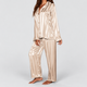 Allegra | Women's Satin-Look Pyjama Set with Long Sleeves and Button Closure
