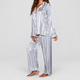 Allegra | Women's Satin-Look Pyjama Set with Long Sleeves and Button Closure