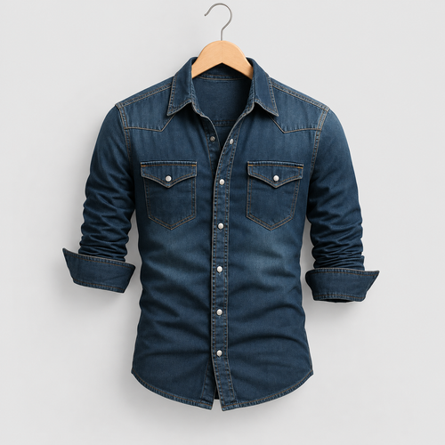 Men's Casual Denim Shirt — view 2
