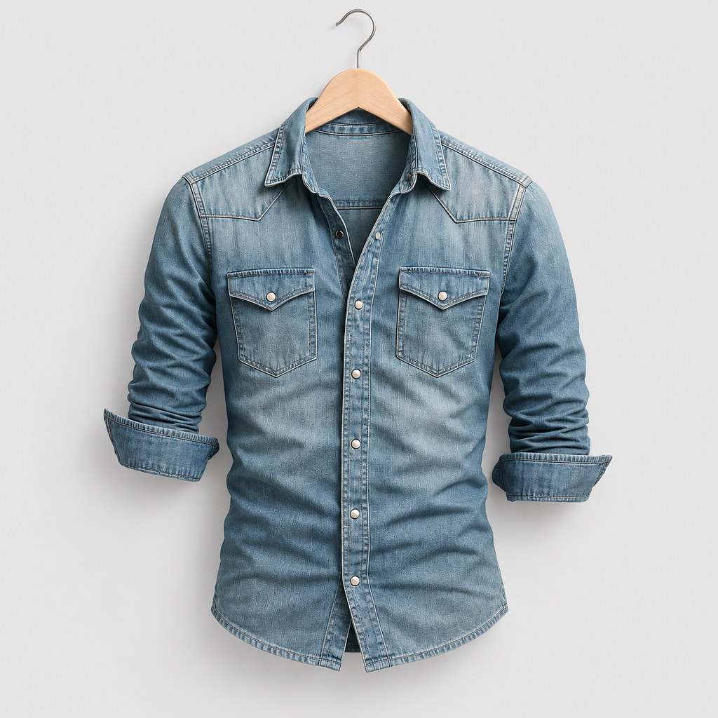 Men's Casual Denim Shirt — view 4