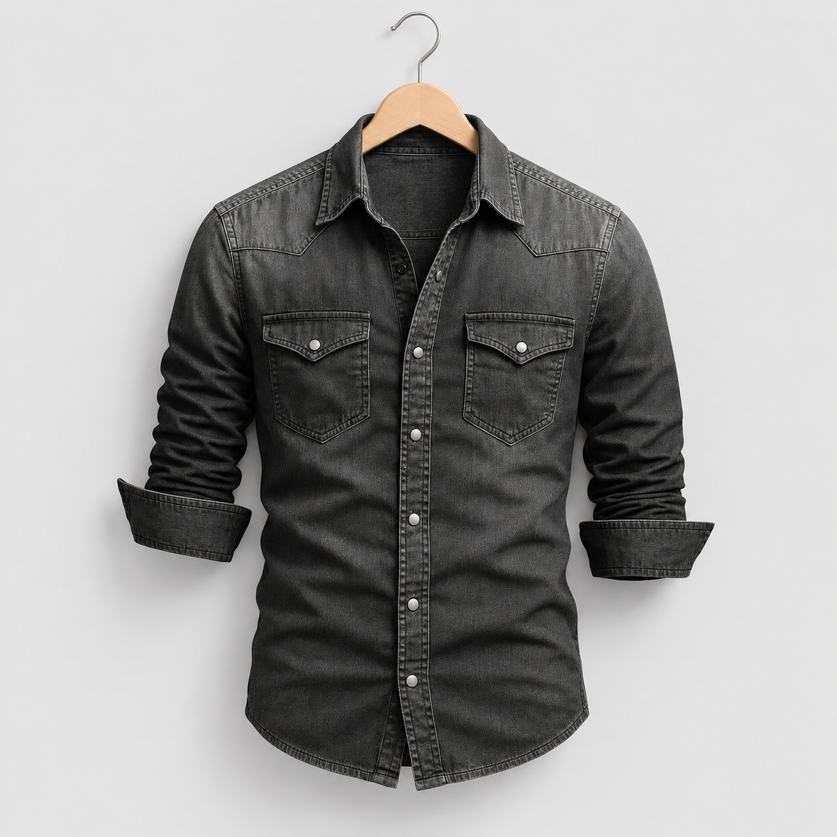 Men's Casual Denim Shirt — view 8