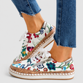 Women's Floral Lace-Up Shoes in Bella Flora — view 5
