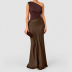 Women's One-Shoulder Draped Party Maxi Dress — view 4