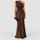 Anastasia | Women's One-Shoulder Draped Party Maxi Dress