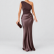 Anastasia | Women's One-Shoulder Draped Party Maxi Dress