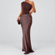 Anastasia | Women's One-Shoulder Draped Party Maxi Dress