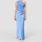 Women's One-Shoulder Draped Party Maxi Dress — view 9
