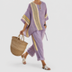 Angelica | Women's Striped Top and Cropped Trouser Set