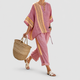 Angelica | Women's Striped Top and Cropped Trouser Set
