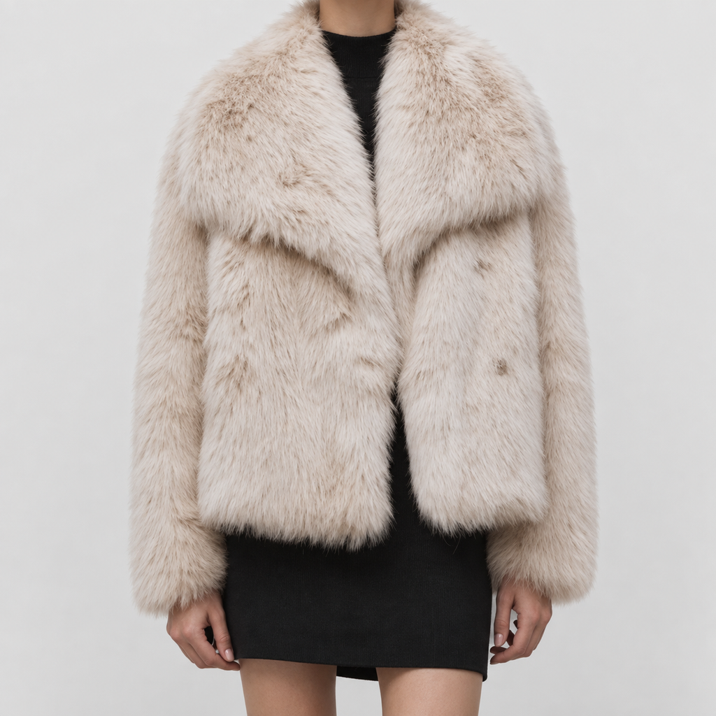 Women's Oversized Fluffy Large Lapel Coat — view 1
