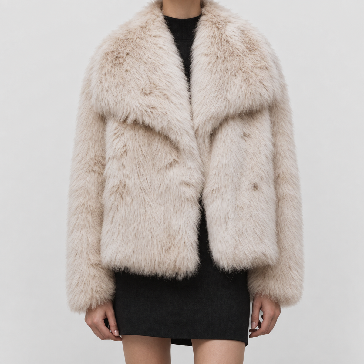 Women's Oversized Fluffy Large Lapel Coat — view 1