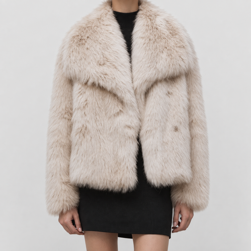 Women's Oversized Fluffy Large Lapel Coat — view 1