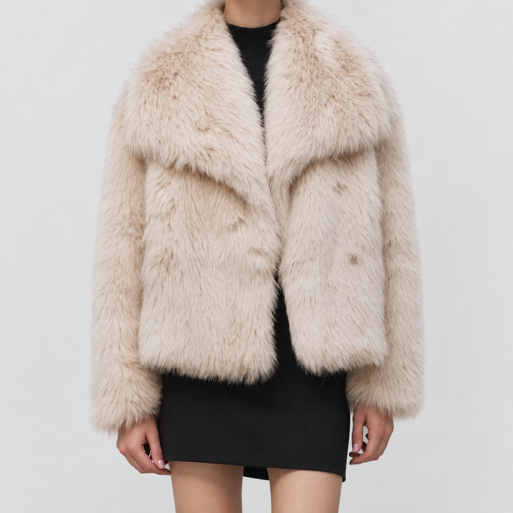 Women's Oversized Fluffy Large Lapel Coat — view 3