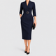 Annelise | Women's Fitted Midi Dress with Belt