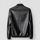 Anselm | Men's Leather-Look Bomber Jacket with Ribbed Trims
