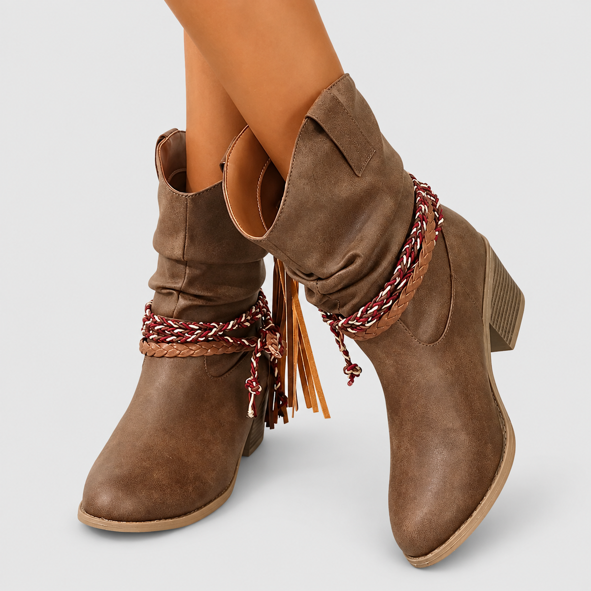 Women's Western Boots in Dark Brown A — view 1