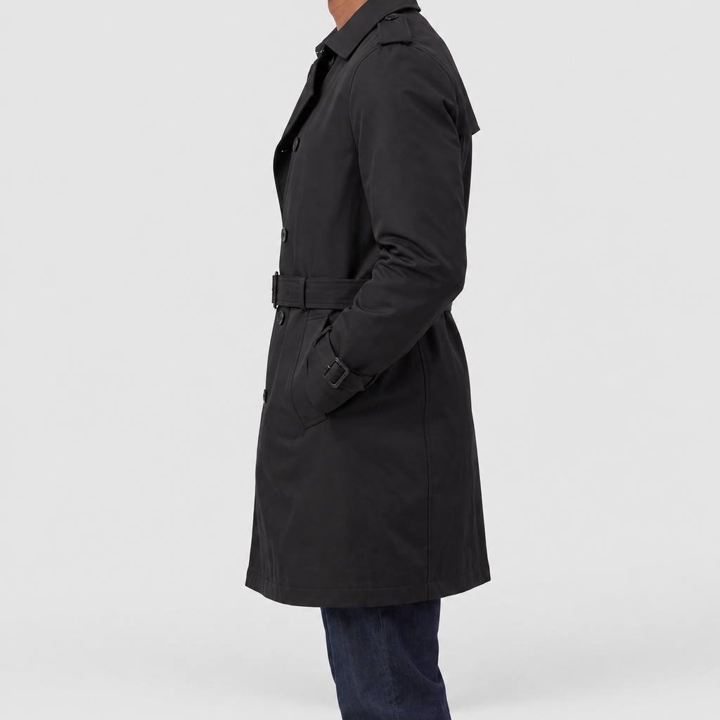 Men's Double-Breasted Mid-Length Trench Coat — view 3