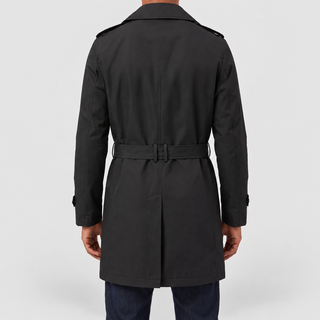 Men's Double-Breasted Mid-Length Trench Coat — view 4