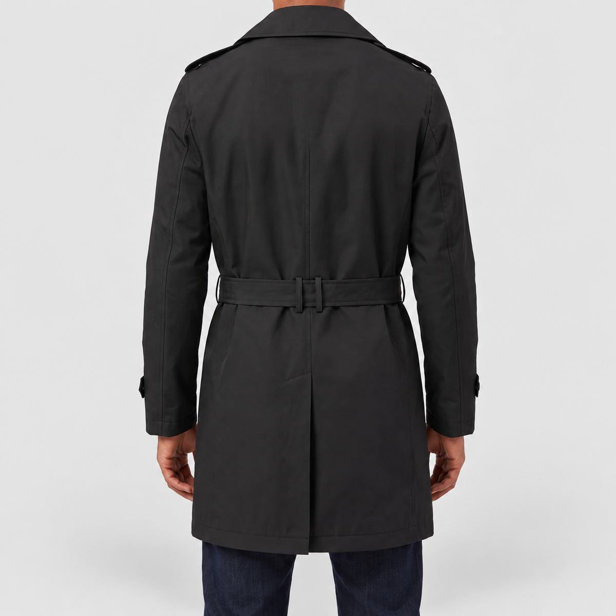 Men's Double-Breasted Mid-Length Trench Coat — view 4
