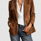 Audra | Women's Button-Down Faux Suede Blazer
