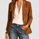 Audra | Women's Button-Down Faux Suede Blazer