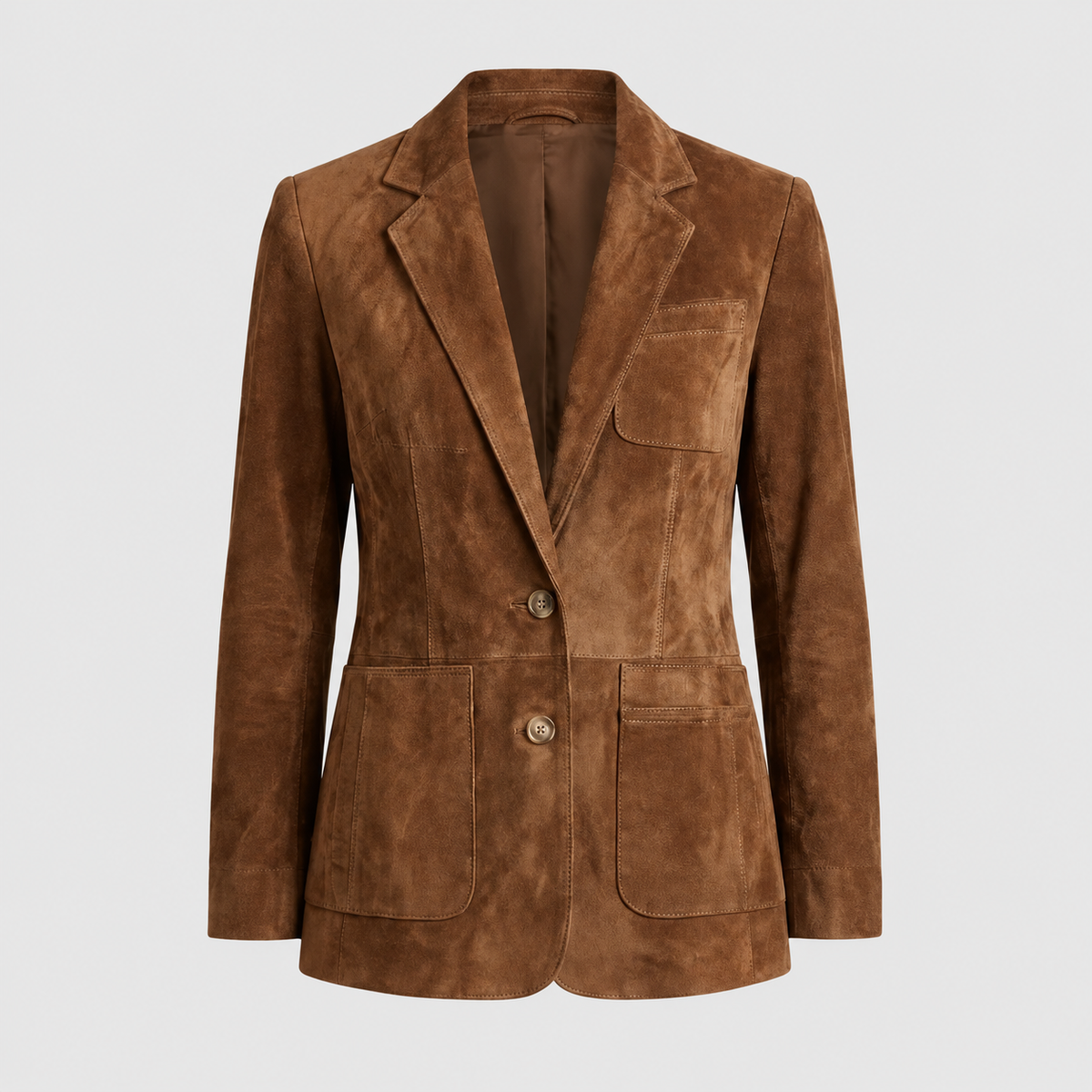 Women's Button-Down Faux Suede Blazer — view 9