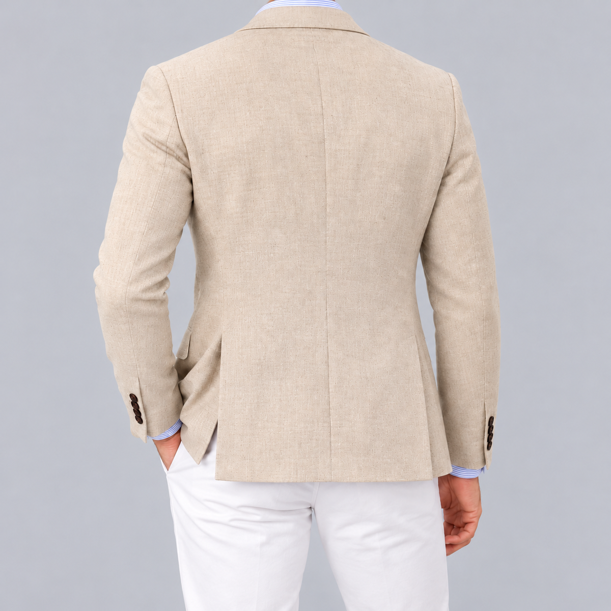 Men's Soft Knit Blazer Jacket with Tailored Fit — view 9