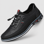 Men's Leather-Look Lace-Up Shoes in Black — view 5
