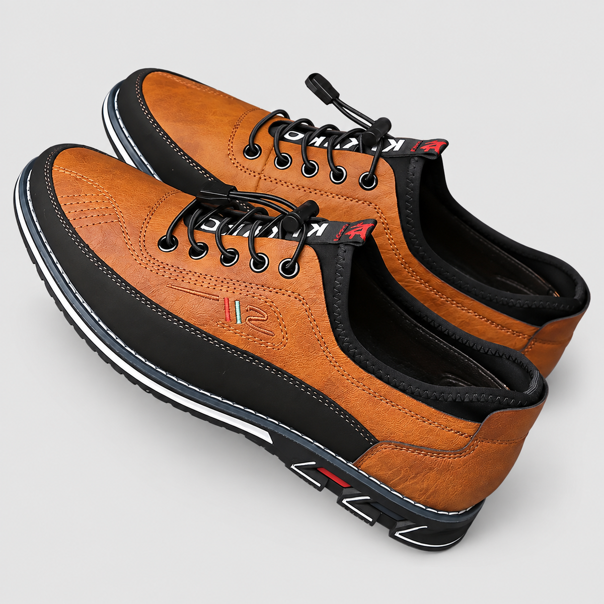 Men's Leather-Look Lace-Up Shoes — view 8