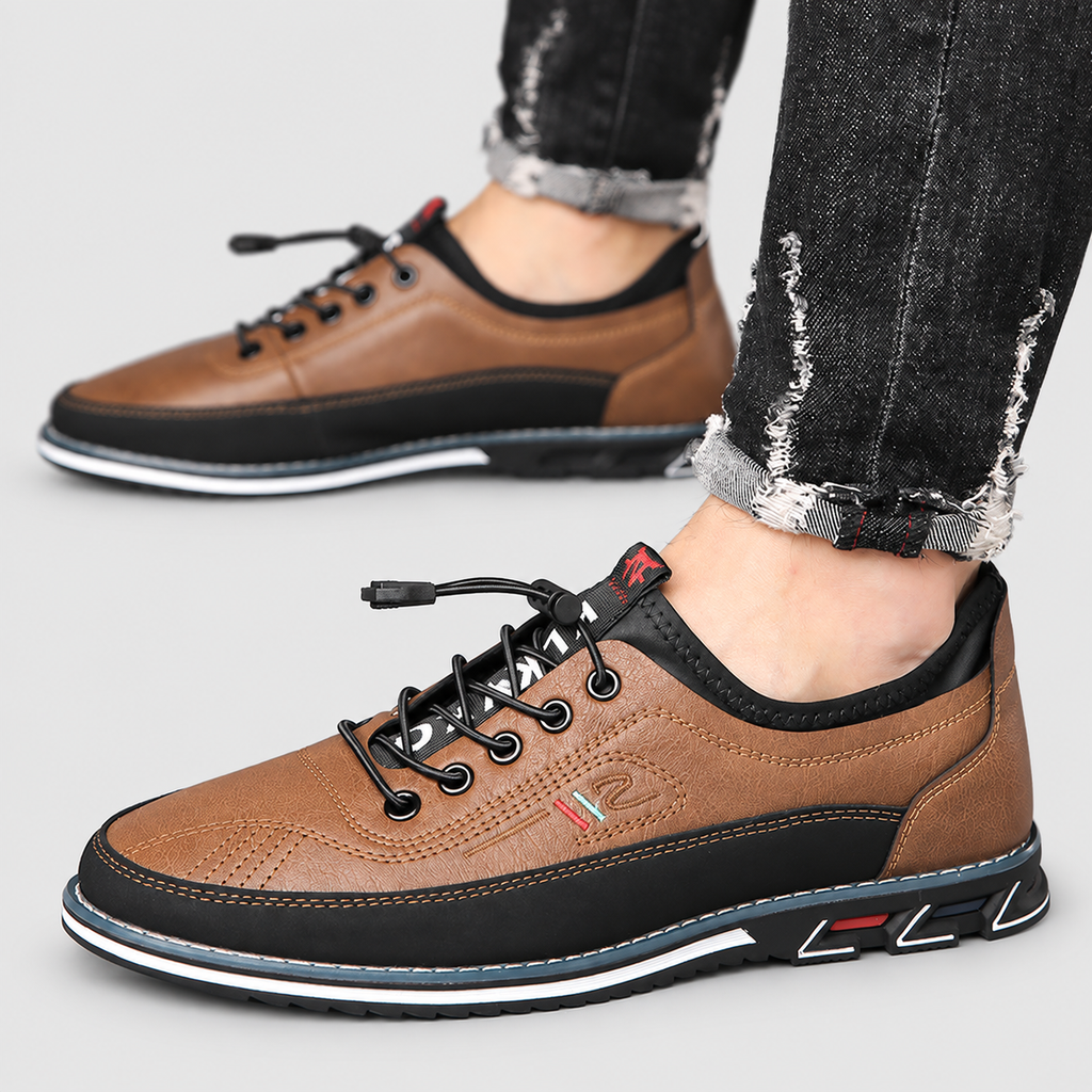 Men's Leather-Look Lace-Up Shoes — view 10