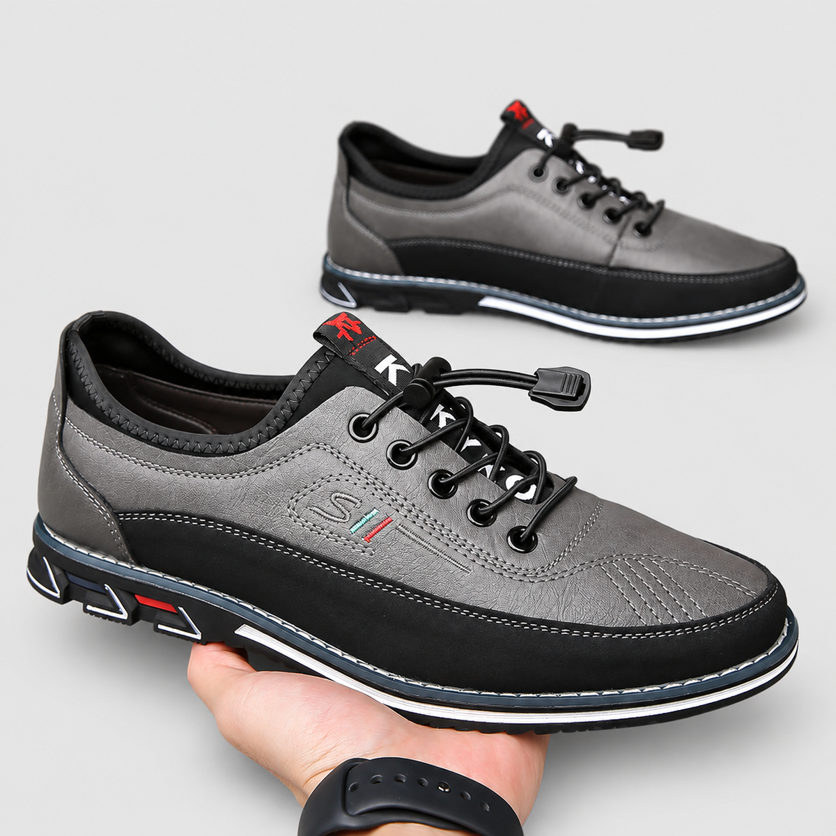 Men's Leather-Look Lace-Up Shoes — view 11