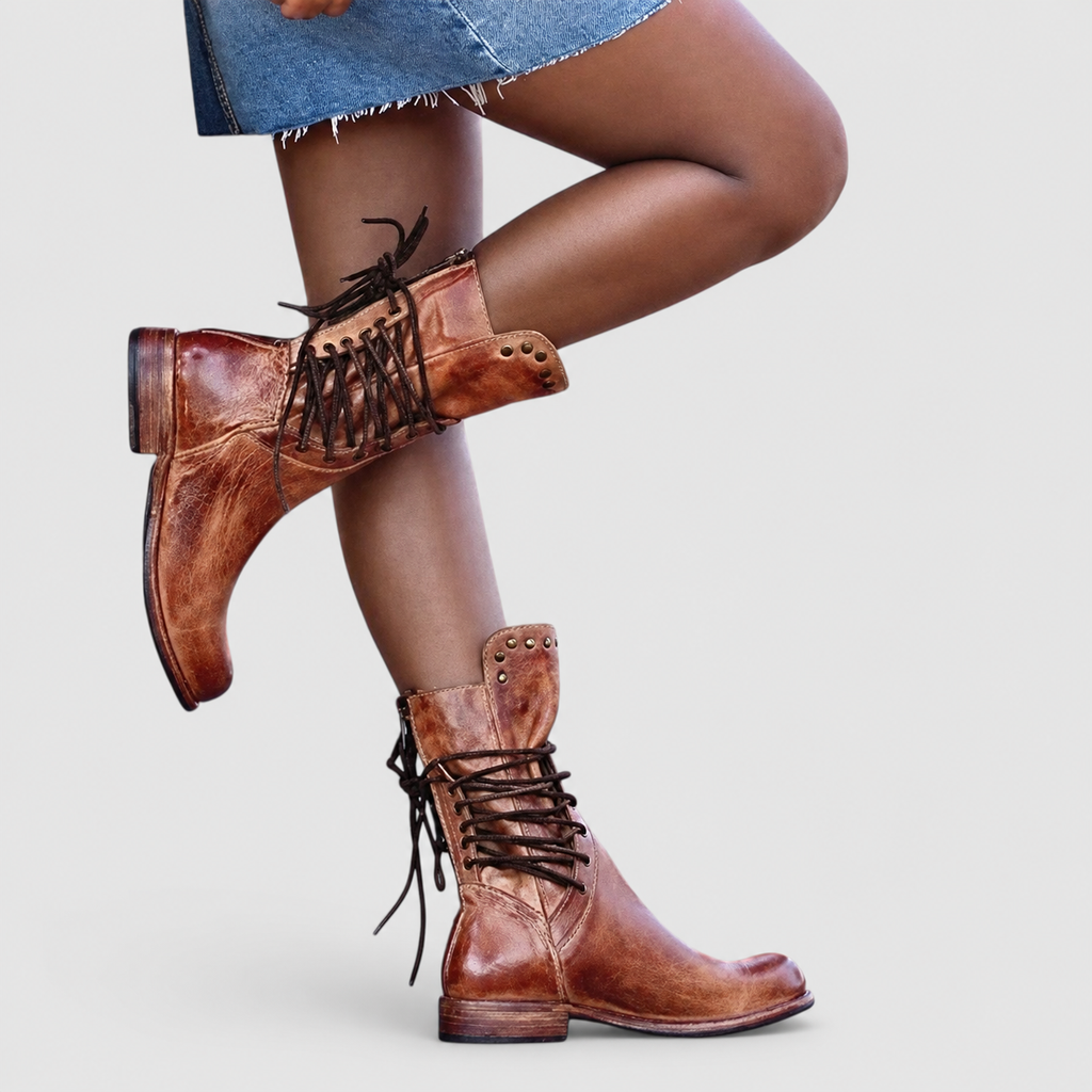Women's Studded Lace-Up Boots — view 2