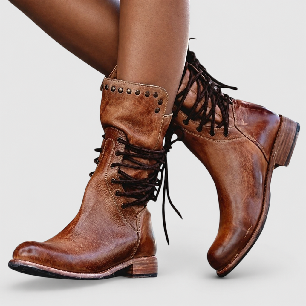 Women's Studded Lace-Up Boots — view 4