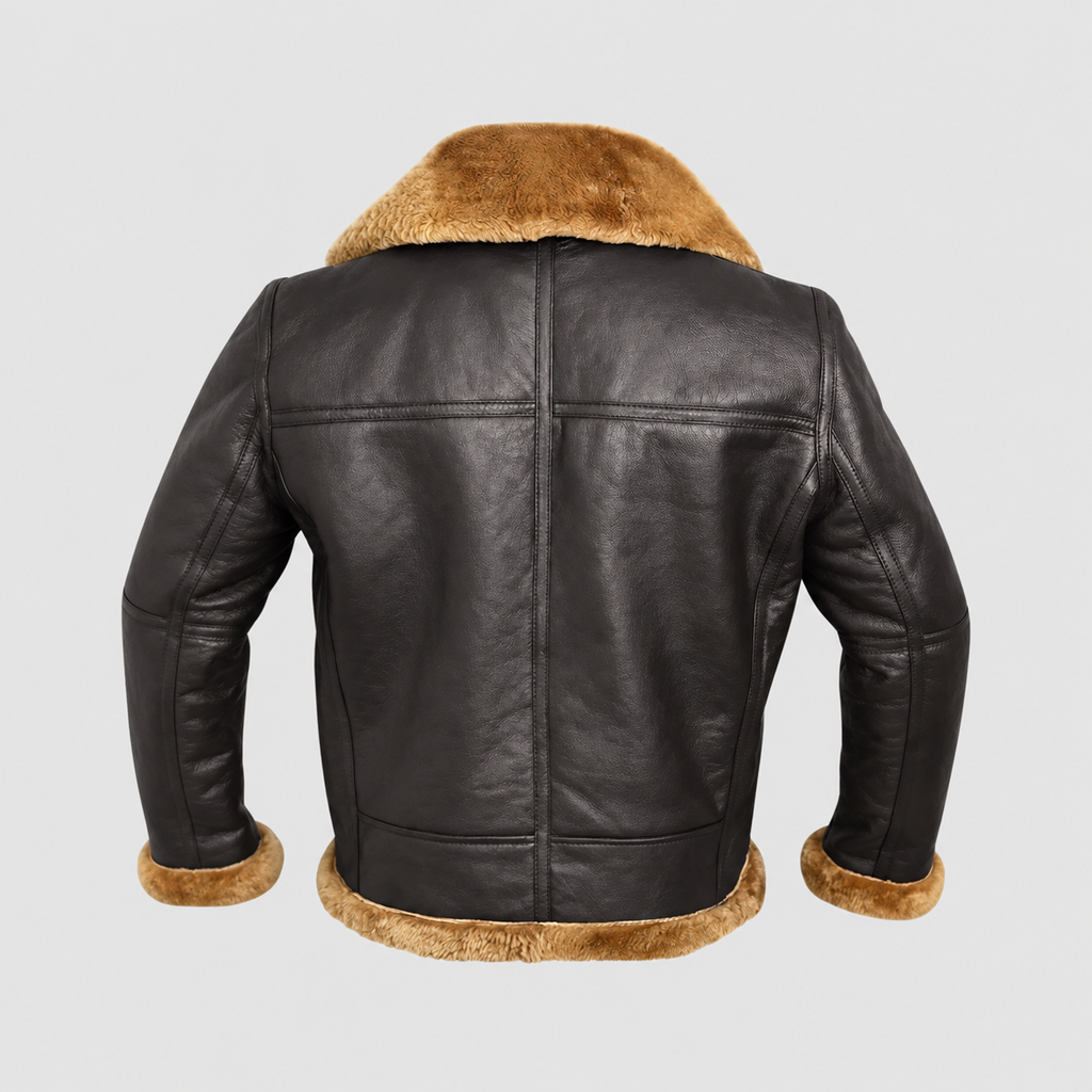 Men's Lined Leather-Look Flight Jacket — view 4