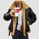 Bertram-James | Men's Lined Leather-Look Flight Jacket