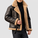 Bertram-James | Men's Lined Leather-Look Flight Jacket