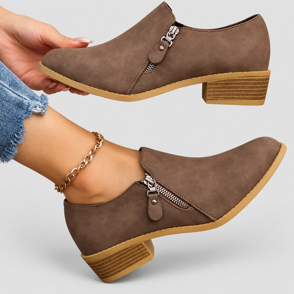 Women's Faux Suede Side-Zip Ankle Boots — view 3