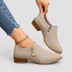 Women's Faux Suede Side-Zip Ankle Boots — view 4