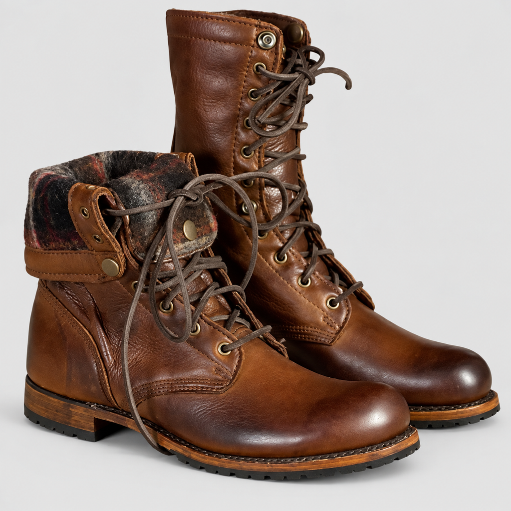 Women's Leather-Look Mid-Calf Lace-Up Boots — view 3