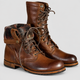 Briony | Women's Leather-Look Mid-Calf Lace-Up Boots